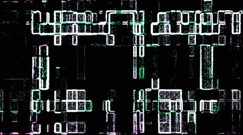 Flickering Glitch Transition Grid Running Dirty Background Stock Footage 64712127
