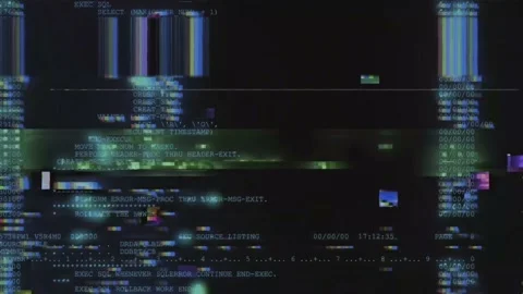 Flickering glitch when reloading data on the computer monitor. Stock Footage 236080562