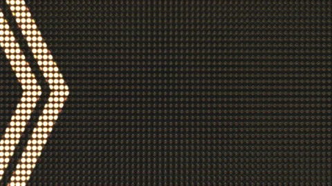 Flickering glowing lamps. Direction, light, arrow. Stock Footage 106342005