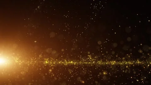 Flickering gold colored particles loop motion Video stock 346886622
