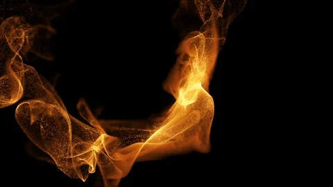 Flickering Gold Particles, random motion of particles.On beatiful relaxing Stock Footage 122250438