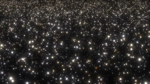 Flickering Golden Particles Stock Footage 259156072