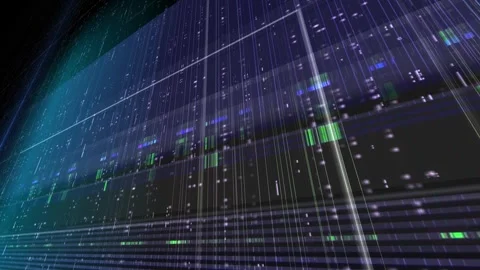 Flickering Grid Surface Perspective View 4K Loop Stock Footage 322611168
