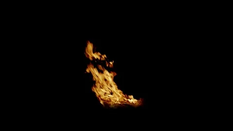 Flickering Ground Blaze Atmospheric Layer on black screen Stock Footage 324890281