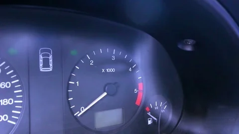 Flickering hazard lights button Stock Footage 83013998