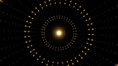 Flickering hypnotic yellow led lights background Video stock 325331494