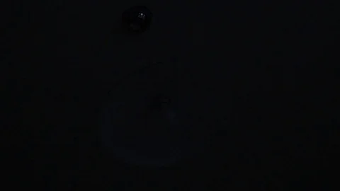 Flickering lamp on the ceiling in the dark Stock Footage 111834095