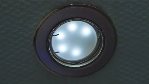 Flickering LED lamp with dim light, ceiling lighting. Stock Footage 255158057
