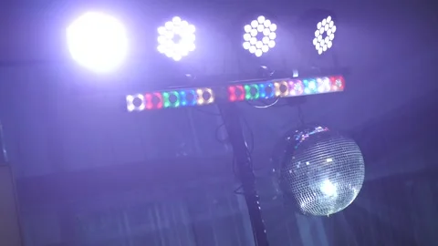 Flickering LED light. Lanterns for clubs and discos. nightclub lamp. Stock Footage 288394159
