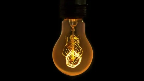 A flickering light bulb Stock Footage