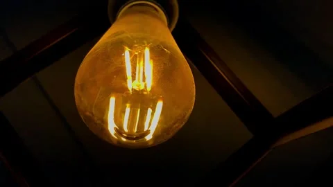 Flickering Light Bulb - Raw Footage Stock Footage 278661841