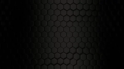 Flickering light on the surface of the metal hexagons. Stock Footage 145807753