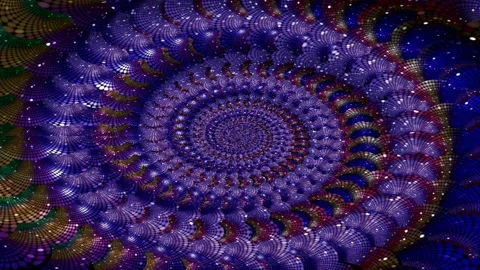 Flickering light swirl background, circular spiral flower pattern Video stock 140291775