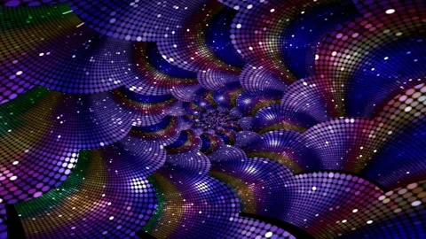 Flickering light swirl background, circular spiral flower pattern 스톡 동영상 140292151