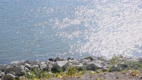 Flickering light on water Stock Footage 70454065