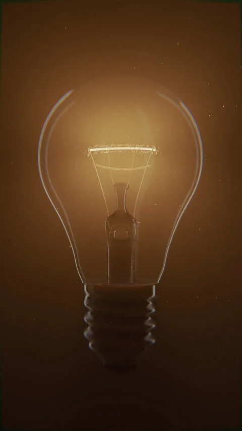 Flickering Lightbulb Lighting Up Stock Footage 225843213