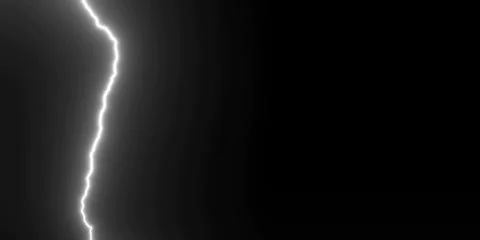 Flickering lightning bolts on a black background Stock Footage 297447084