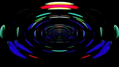Flickering lights 4k endless tunnel animation Stock-Footage 296066323