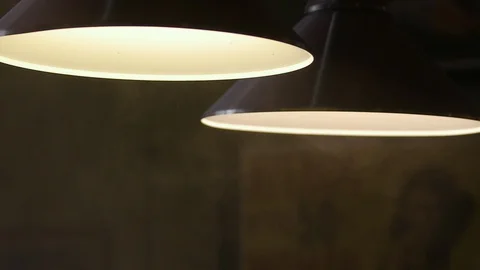 FLICKERING LIGHTS IN BAR WITH SMOKE Video stock 110811601