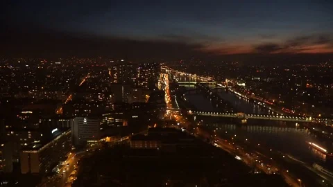 The flickering lights of night Paris Video stock 73239845