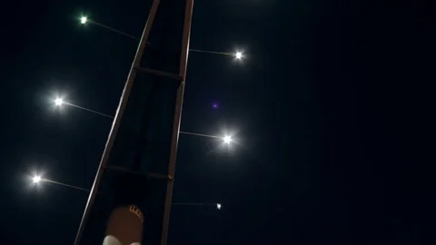 Flickering lights in the night sky backgroung Vídeos de archivo 71246976