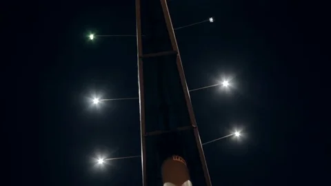 Flickering lights in the night sky backgroung Vídeos de archivo 71247073