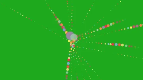 Flickering lights on zig zag lines with green screen background Stock Footage 287994421