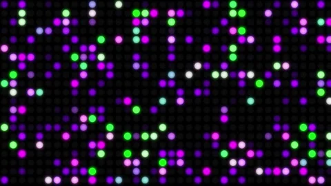 Flickering neon circle dot led light screen Stock Footage 240324266