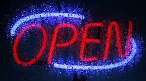 Flickering Neon Sign Video stock 10740333