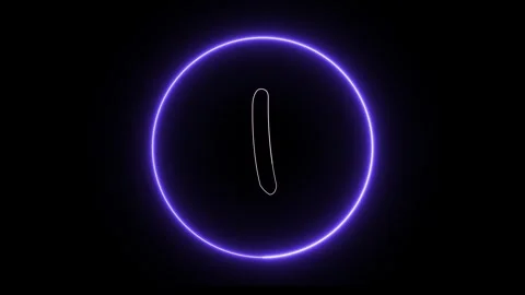 Flickering neon text with circle animation loop Stock Footage 245445710