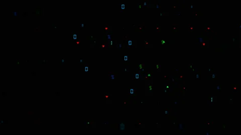 Flickering objects. The calculation of transactions in the market with Stock Footage 93315681