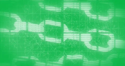 Flickering online security chains with network of connections Stock Footage 347308108