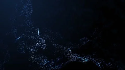 Flickering Particles Blue Stock Footage 68331491