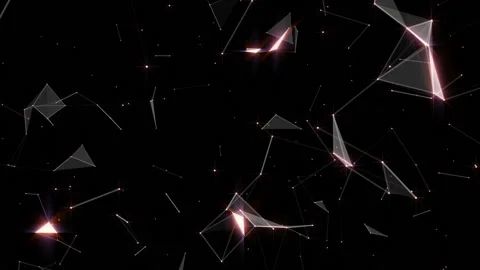 Flickering of particles. Flickering tria... | Stock Video | Pond5