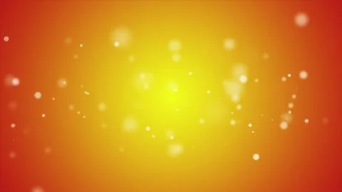 Flickering Particles, random motion of particles in orange color, 3d illustra Stock Illustration