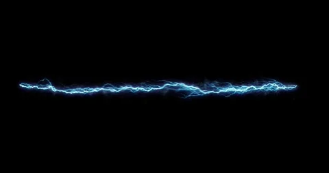 Flickering Photon Beam Licks On Black Background VFX Layer Stock Footage 330323587