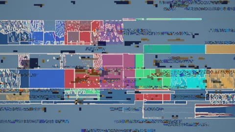 Flickering Pixel Flow Digital Noise Abstract Background Stock Footage 128551225