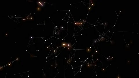 A flickering plexus net. Continuous rotation of a white geometric structure on a Stock Footage 237487761