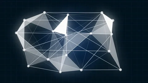 Flickering Plexus Structure Stock Footage 281553737