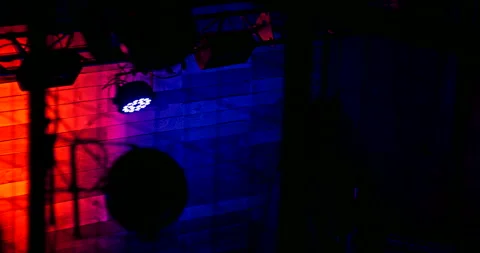 Flickering of professional light bulbs during concert or party Stock-Footage 194168166