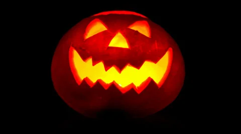 Flickering pumpkin Stock Footage 31461499