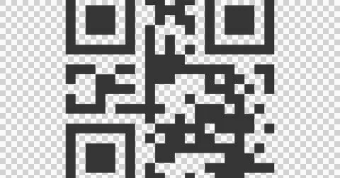 Flickering QR code on green and white background Stock Illustration