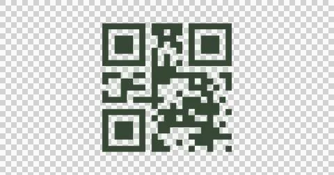 Flickering QR code on green and white background 스톡 일러스트