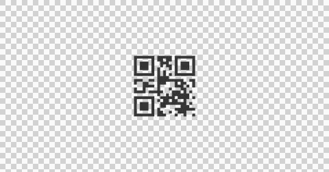 Flickering QR code on green and white background Stock Illustration
