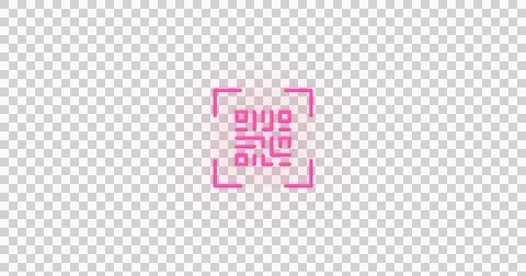 Flickering QR code on pink and white background 스톡 일러스트