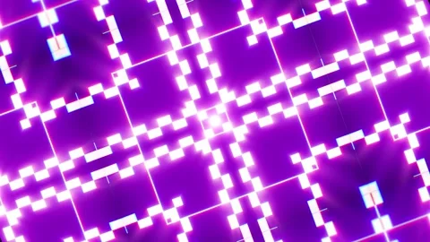Flickering Repetitive Geometric Pattern Square Lights Background VJ Loop Stock Footage 265247711