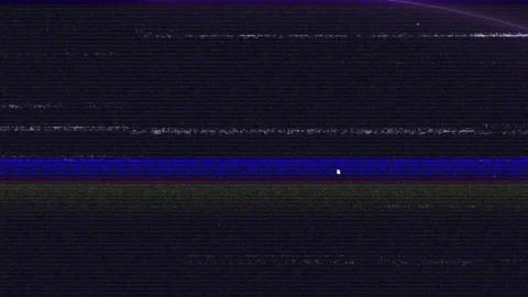 Flickering scan lines starting glitch animating over purple background shifting Stock Footage 311139482