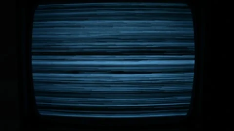 Flickering screen retro TV Stock Footage 138400176