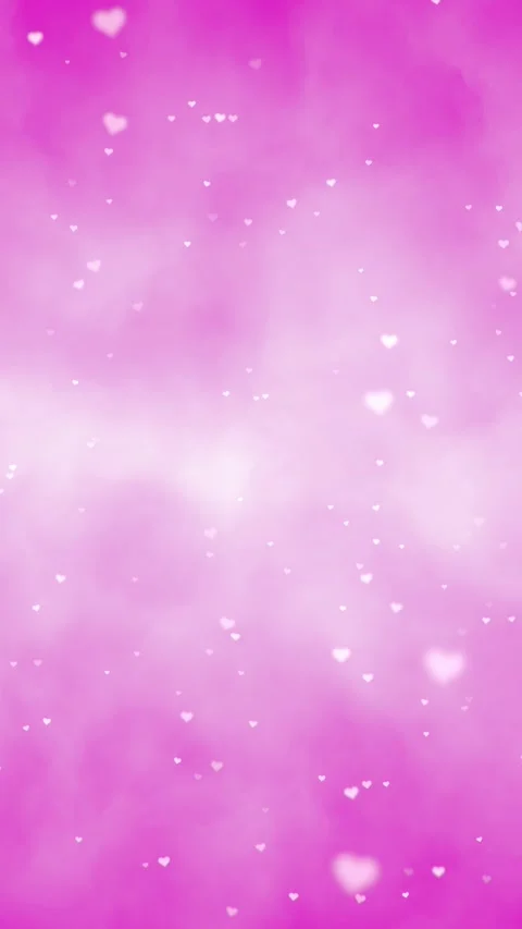 Flickering small blurred hearts on looped pink foggy vertical background Vídeos de archivo 340587487