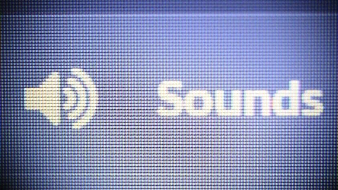 Flickering sound icon on computer display Stock Footage 111446976